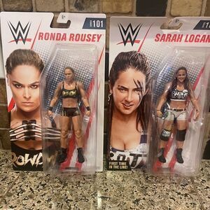 WWE Ronda Rousey and Sarah Logan 2019 Figures NIB